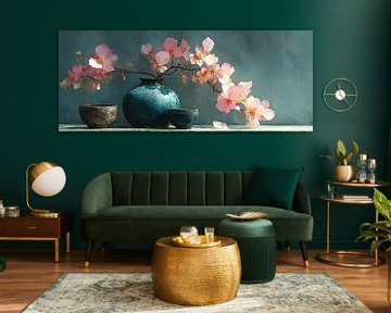 Bloemen Vaas | Teal Vase Bloom van De Mooiste Kunst