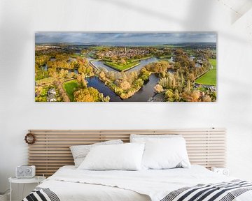 Die Festungsstadt Naarden im Herbst von oben gesehen von Sjoerd van der Wal Fotografie