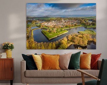 Festungsstadt Naarden in den Niederlanden von oben von Sjoerd van der Wal Fotografie