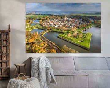 Festungsstadt Naarden in den Niederlanden von oben von Sjoerd van der Wal Fotografie