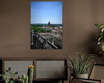 Blick auf Avignon in der Provence im Sommer von Sjoerd van der Wal Fotografie