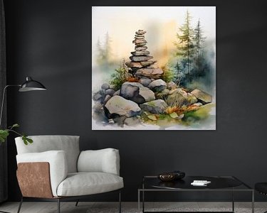 Voorbeeld van het werk in een kamer