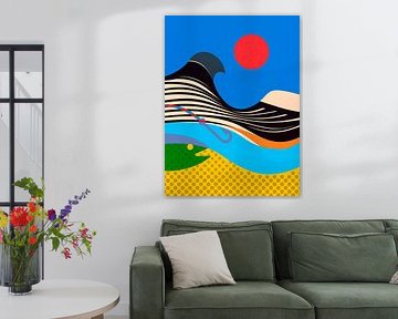 Dots & Waves. Pop-Art Meer mit Wellen