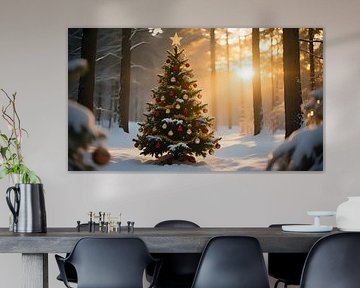 Magie hivernale à la lumière de la forêt