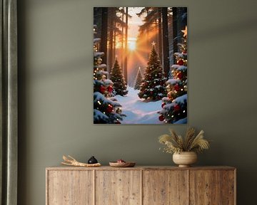 Des boules scintillantes au crépuscule