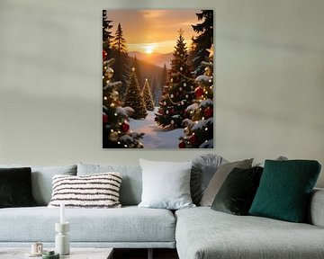 La magie de Noël dans la dernière lumière