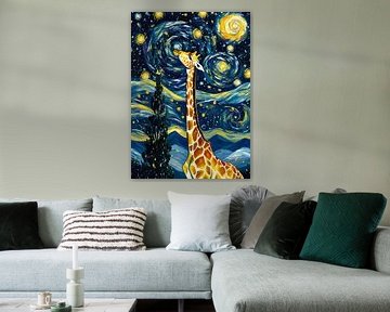 Giraffe - Sternennacht-Thema