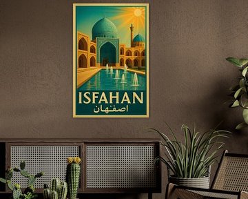 Isfahan Naqsh-e Jahan Platz Druck - Persische Blaue Moschee & Brunnen Poster