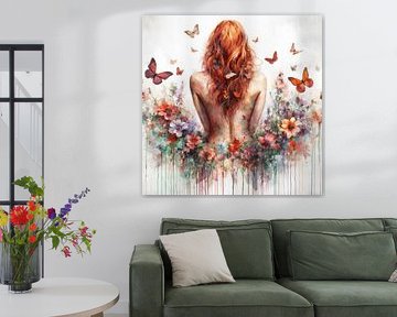 Corps de papillon en fleur