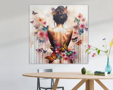 Butterfly Garden Back Portrait by Chromatic Fusion Studio