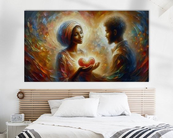 Voorbeeld van het werk in een kamer