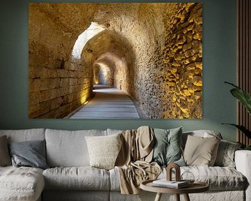 Access tunnel to the auditoriums. The ruins of the Teatro Romano de Cádiz, Andalusia, Spain by Fotos by Jan Wehnert