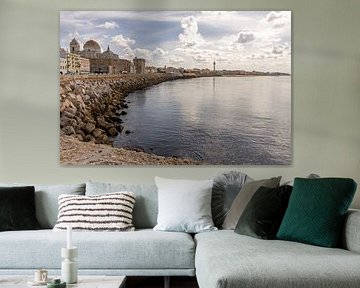 A marvellous view of the cathedral from the waterfront promenade in Cádiz, Andalusia, Spain. by Fotos by Jan Wehnert