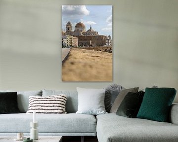 A marvellous view of the cathedral from the waterfront promenade in Cádiz, Andalusia, Spain. by Fotos by Jan Wehnert