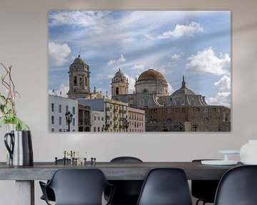 A marvellous view of the cathedral from the waterfront promenade in Cádiz, Andalusia, Spain. by Fotos by Jan Wehnert