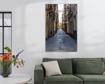 A street scene of a historic Mediterranean city, Atlantic Ocean. Cádiz, Andalusia, Spain by Fotos by Jan Wehnert
