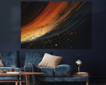 Abstrakter Fluss von Licht und Dunkelheit im kosmischen Spiel