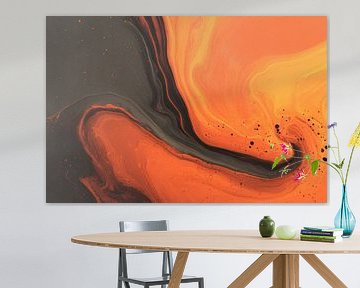 Courant abstrait dans le feu et l'obscurité