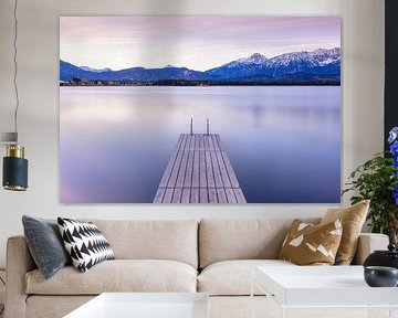 Stille ochtend aan de Hopfensee, Duitsland van Adelheid Smitt