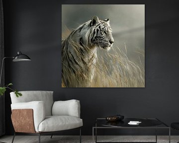 The White Tiger in the Morning Mist by Karina Brouwer