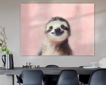 Faultier auf Rosa von Niklas Maximilian