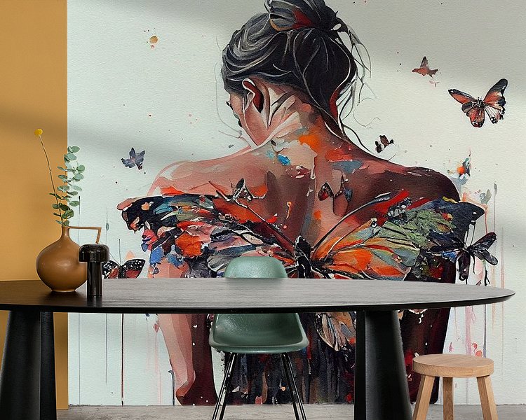 Voorbeeld van het werk in een kamer