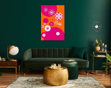 Retro Sneeuwvlokken Compositie van Mosaic Dialogue