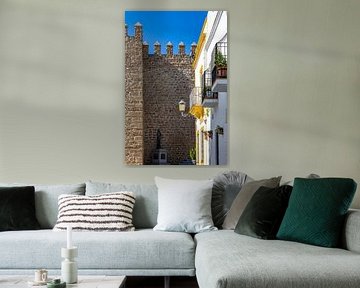 Castle with Gothic and Arabic elements, Castillo de Luna, Rota, Cádiz, Andalusia, Spain