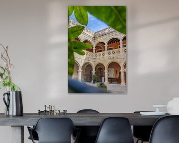 Kasteel met gotische en Arabische elementen, Castillo de Luna, Rota, Cádiz, Andalusië, Spanje van Fotos by Jan Wehnert