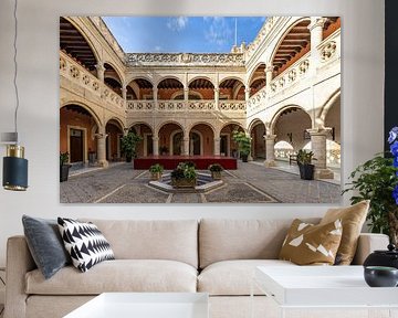 Kasteel met gotische en Arabische elementen, Castillo de Luna, Rota, Cádiz, Andalusië, Spanje van Fotos by Jan Wehnert