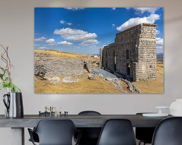 Landscape photograph in Andalusian summer. Theatre in the ruins of Acinipo, Andalusia, Spain by Fotos by Jan Wehnert