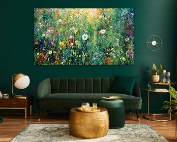 Kleurrijke bloemenweide vol detail – Mega Bloom van Arjen Roos