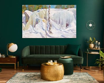 Rocher recouvert de glace et de neige, 1911, Pekka Halonen