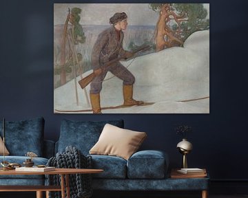 Le chasseur de lynx, 1900, Pekka Halonen