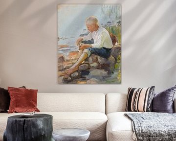 Junge am Ufer, 1891 - 1893, Pekka Halonen