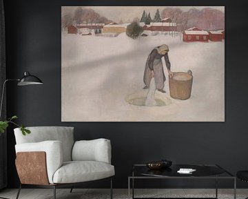 Se laver sur la glace, 1900, Pekka Halonen