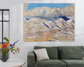 Taos-gebergte gehuld in wolken, 1924, Akseli Gallen-Kallela