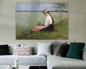 Een meisje op het veld, 1885, Elin Danielson-Gambogi
