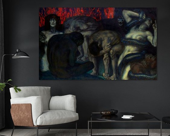 Voorbeeld van het werk in een kamer