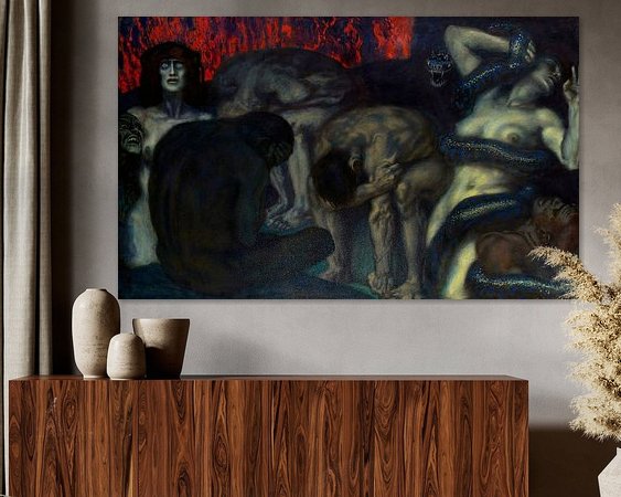 Voorbeeld van het werk in een kamer