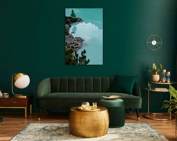 Turquoise Kustlijn van de Alpen van Sebastian Stef