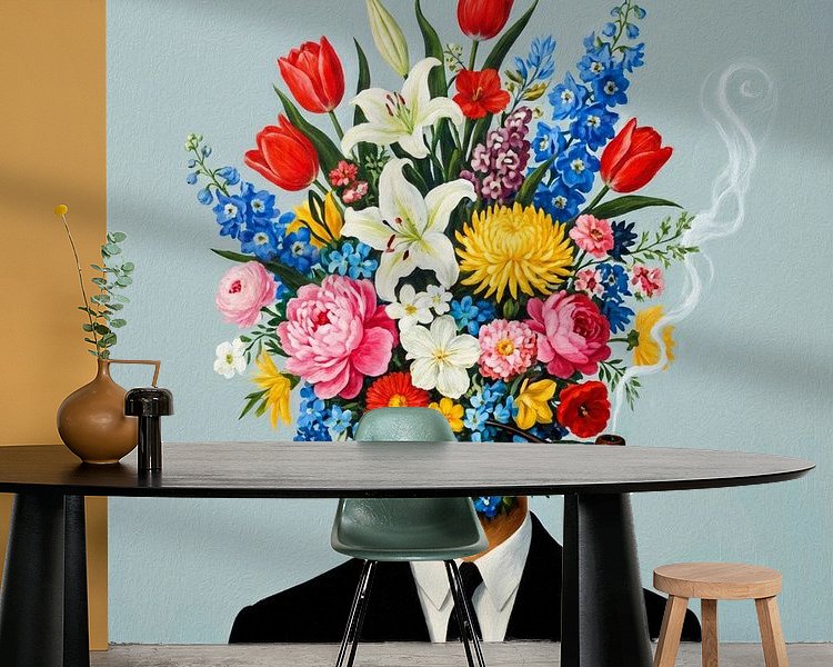 Voorbeeld van het werk in een kamer