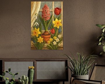 Lentediversiteit - bloemenpracht bij het raam