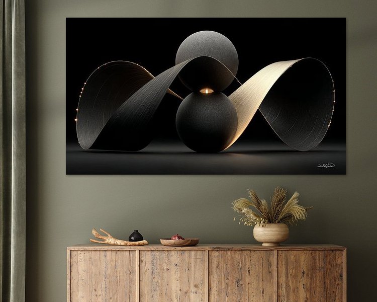 Voorbeeld van het werk in een kamer