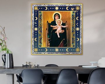 S.F. Remastered Version of Virgin and Child by William Bouguereau by Silver Fox Art Decor