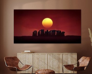 sunset above stonehenge by Markus Gann