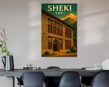 Sheki Khan's Palace Poster – Azerbaijan Stained Glass Architecture Art by Travel Shop