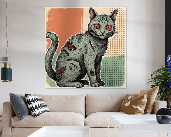 Voorbeeld van het werk in een kamer