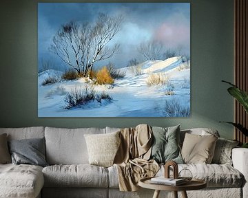 Birches in the Winter Silence | Where Snow and Sky Hold Each Other Whisperingly by Karina Brouwer