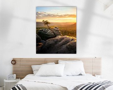 Sunset in Saxon Switzerland by Nils Steiner